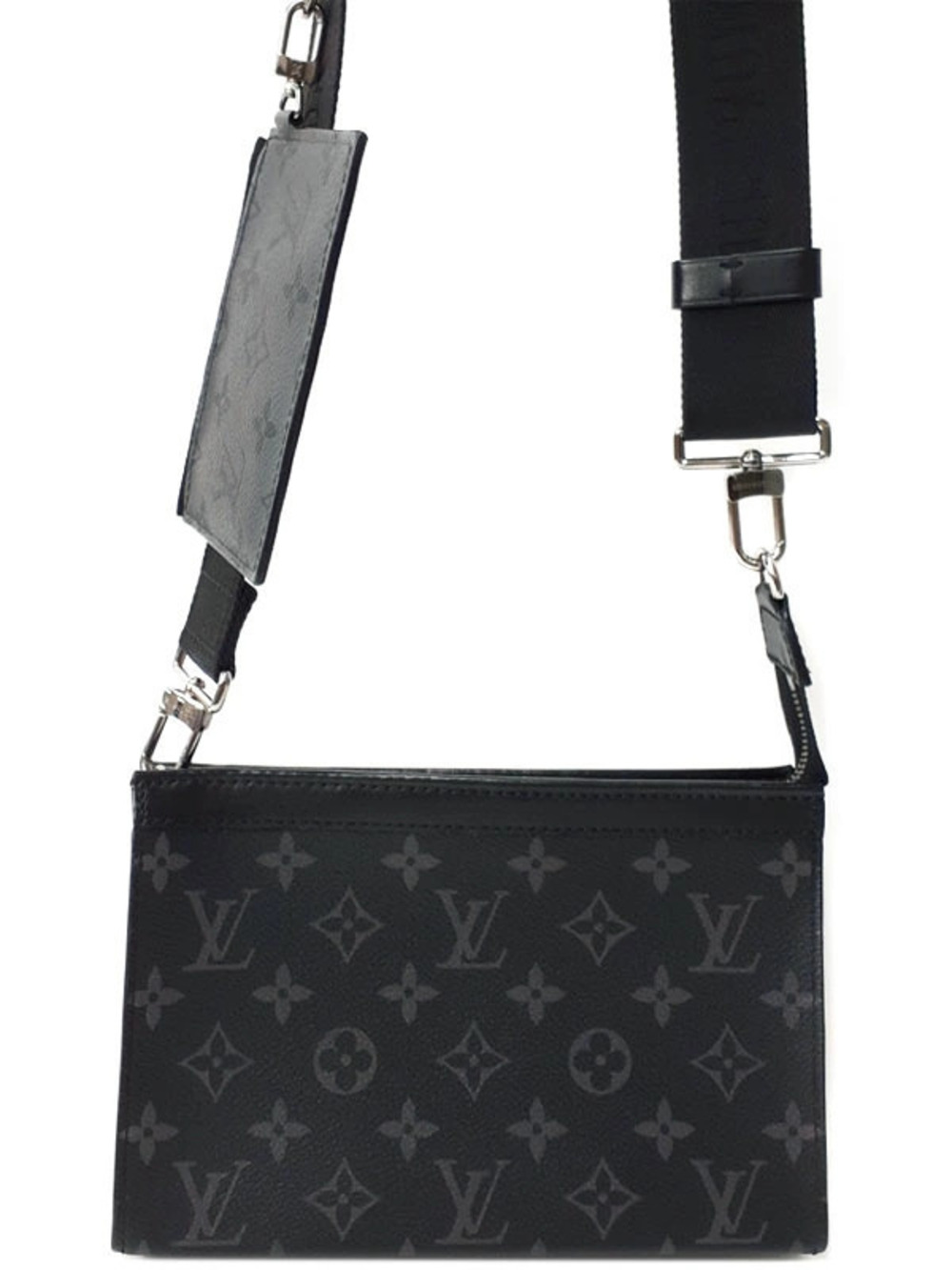 Louis Vuitton Monogram Eclipse Black Reverse Gaston Wearable Wallet Shoulder Bag
